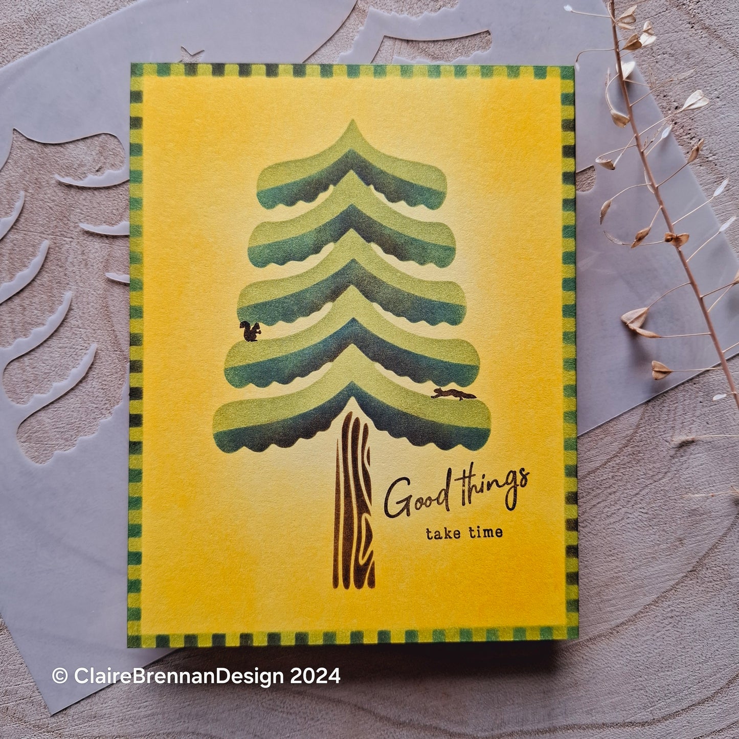 Folk Tree 1 stencil