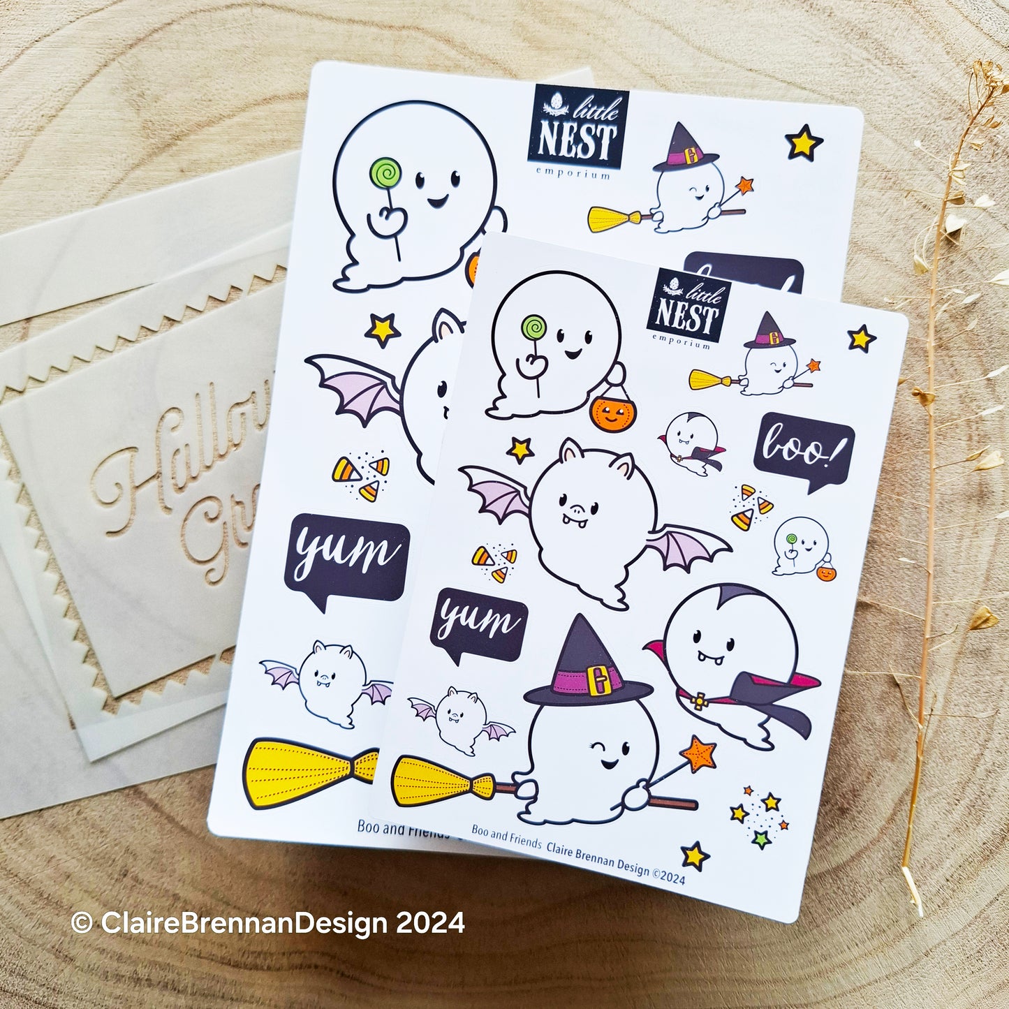 Boo and Friends cute Halloween Stickers