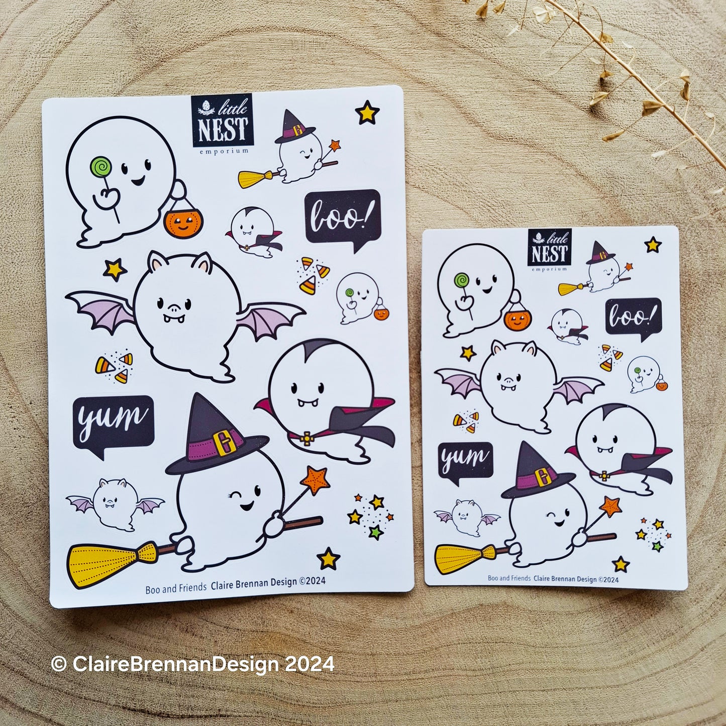 Boo and Friends cute Halloween Stickers