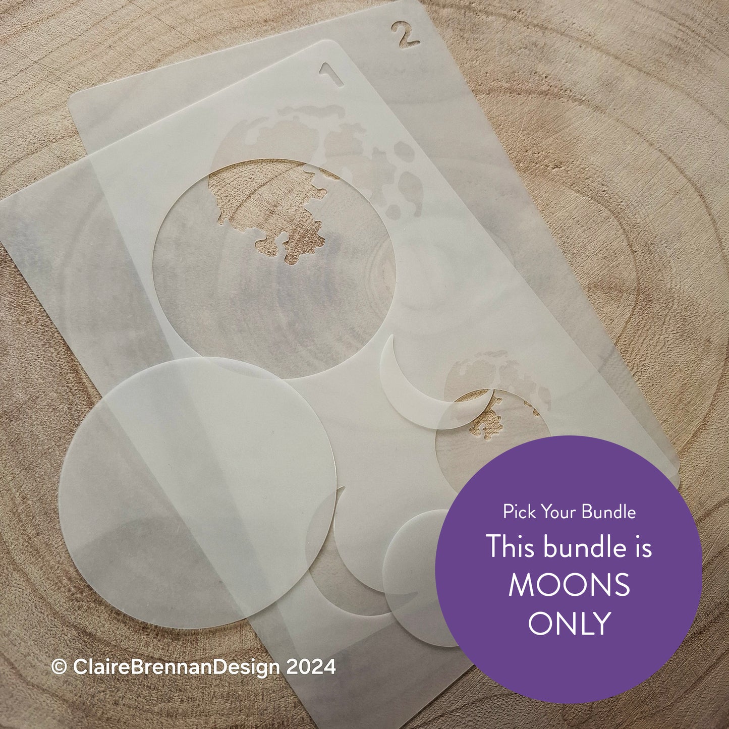 Many Moons Large layering Stencils, Pick your bundle