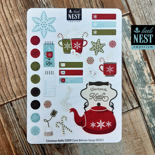 Christmas Tea Kettle Sticker sheets