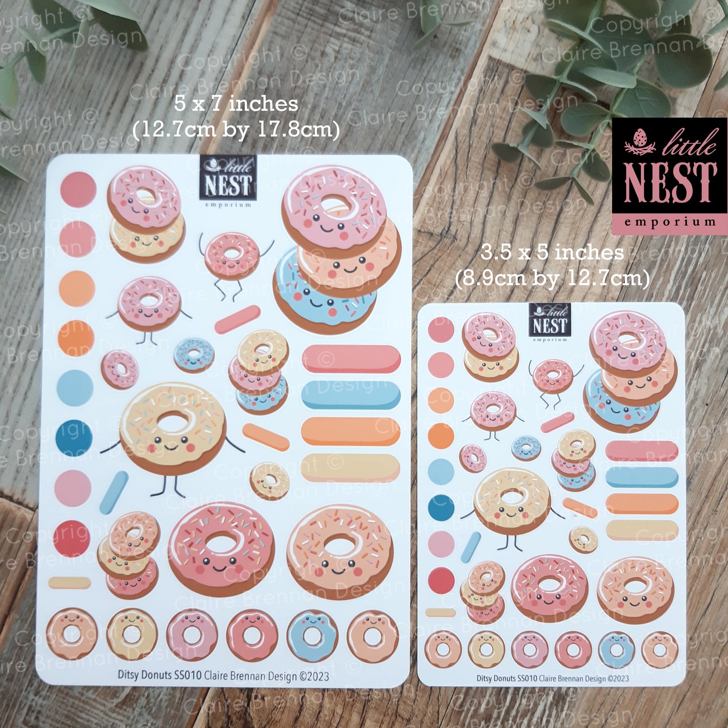 Ditsy Doughnut Sticker sheets