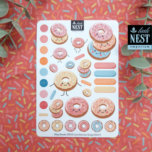 Ditsy Doughnut Sticker sheets