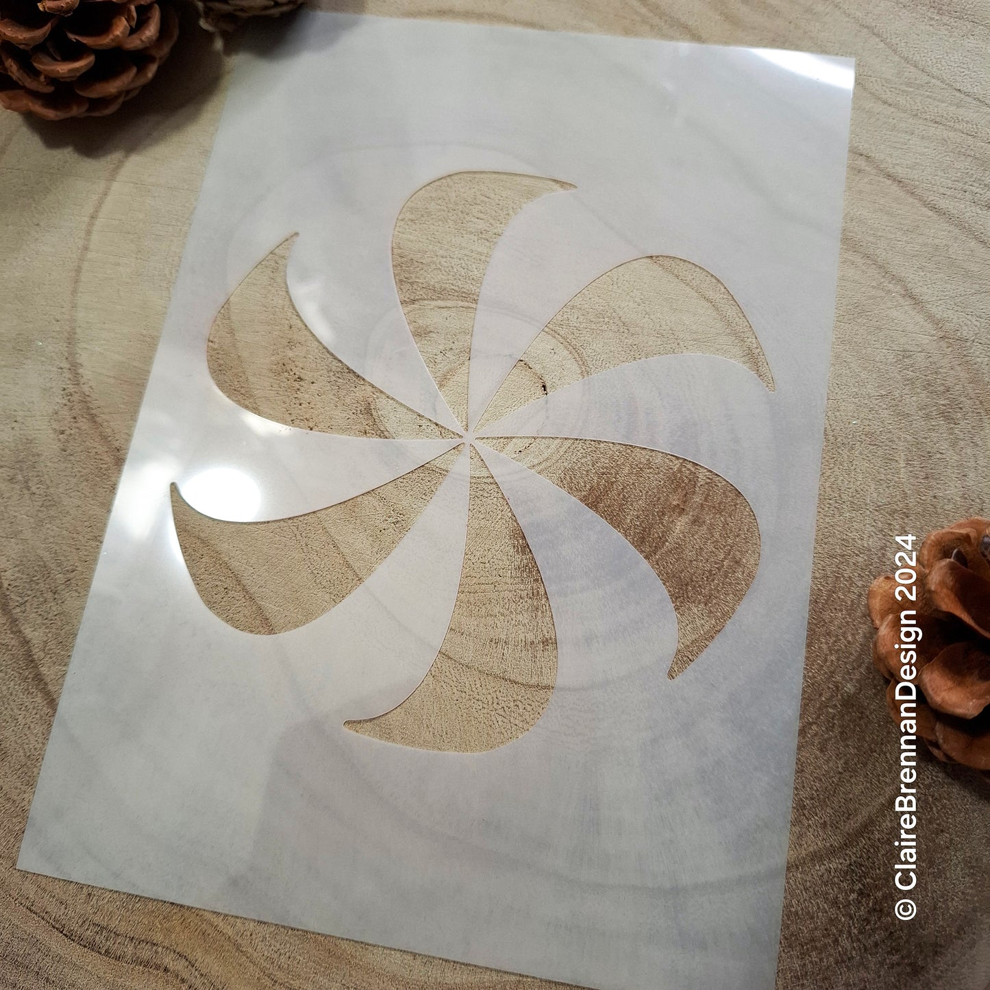 Peppermint Swirl Stencil